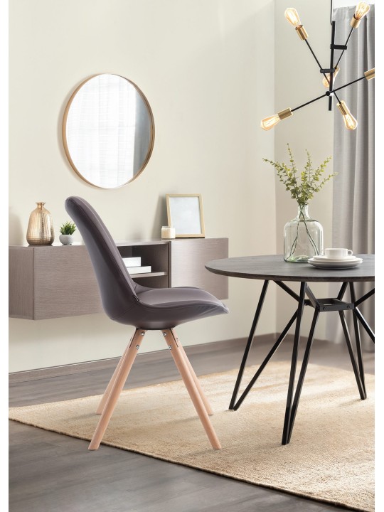 Besøgsstol Laval Natura rund, brun