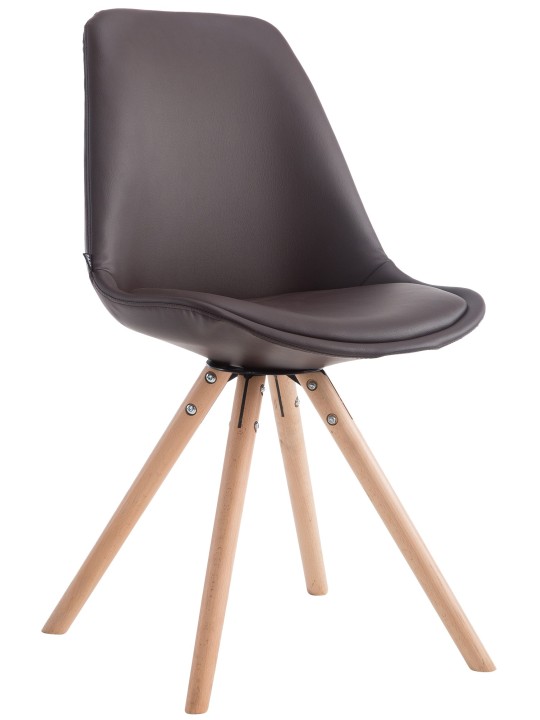 Besøgsstol Laval Natura rund, brun