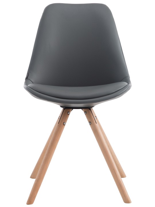 Besøgsstol Laval Natura rund, grå