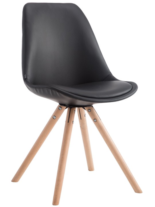 Besøgsstol Laval Natura rund, sort Besøgsstol Laval Natura rund, sort