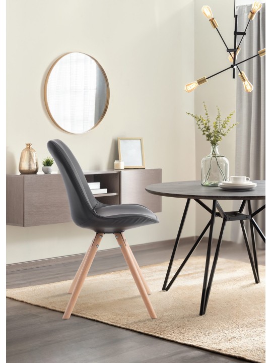 Besøgsstol Laval Natura rund, sort Besøgsstol Laval Natura rund, sort