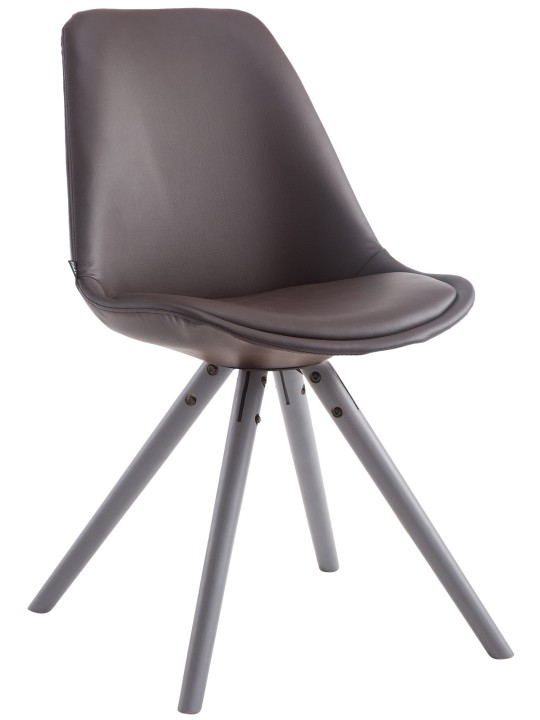 Besøgsstol Laval rund grå, brun Besøgsstol Laval rund grå, brun