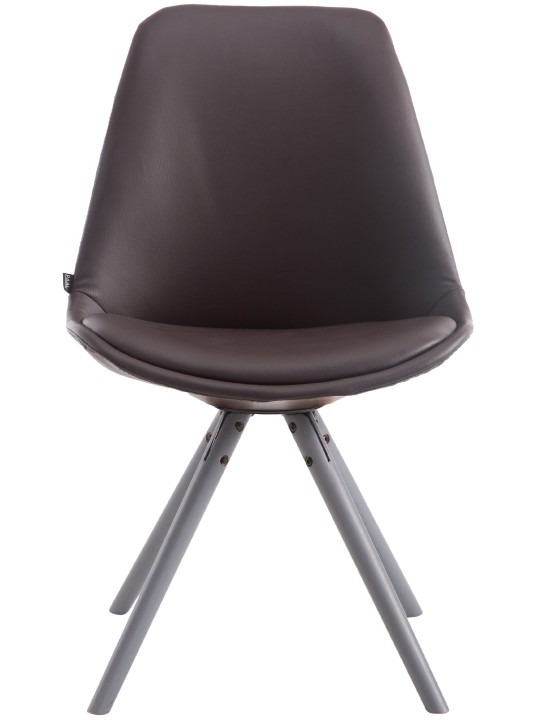 Besøgsstol Laval rund grå, brun Besøgsstol Laval rund grå, brun