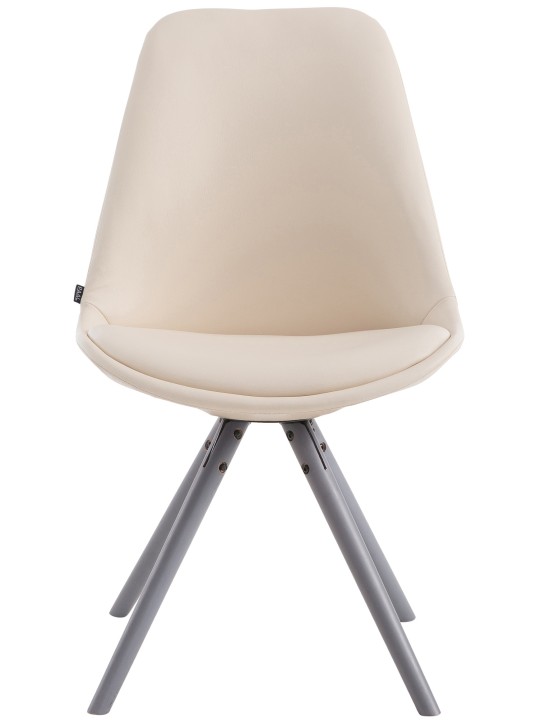 Besøgsstol Laval rund grå, creme Besøgsstol Laval rund grå, creme