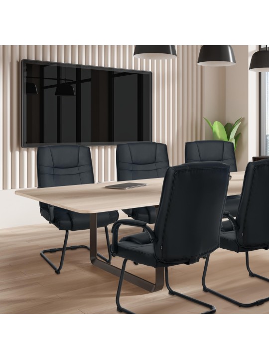 Besøgsstol Attila, sort/sort