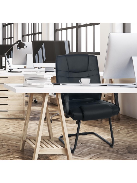 Besøgsstol Attila, sort/sort