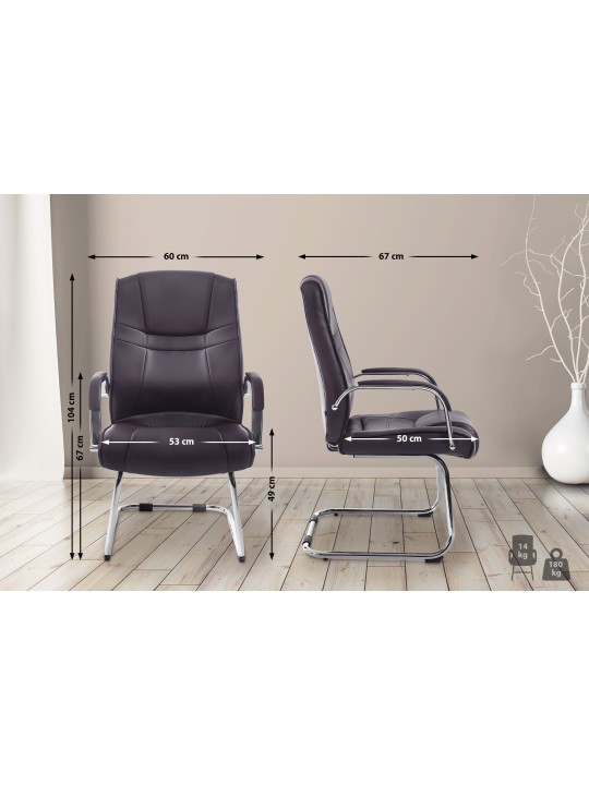 Sæt med 2 stole Attila, brun Sæt med 2 stole Attila, brun