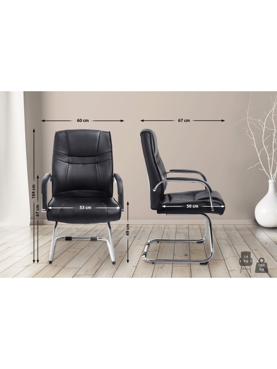 Sæt med 2 stole Attila, sort Sæt med 2 stole Attila, sort