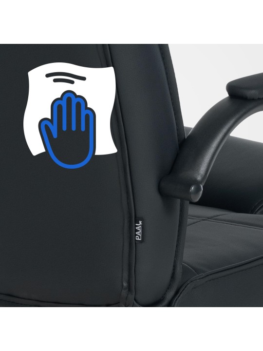 Sæt med 2 stole Attila, sort/sort