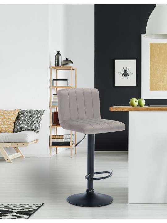 Barstol Jamie velvet, grå