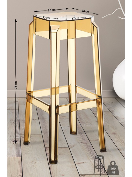 Barstol Ræv, gennemsigtig, rav