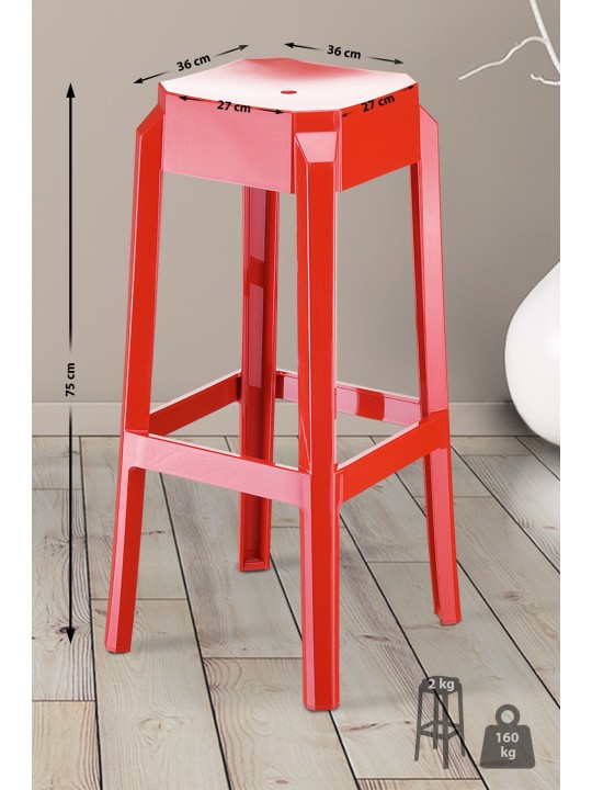 Barstol Fox, rød Barstol Fox, rød