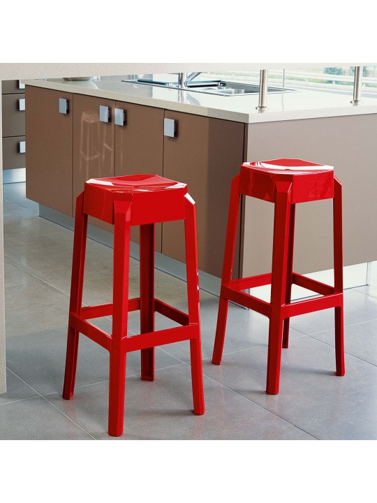 Barstol Fox, rød Barstol Fox, rød