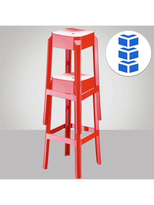 Barstol Fox, rød Barstol Fox, rød