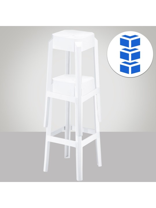 Barstol Fox, hvid blank