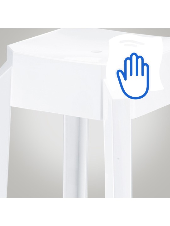 Barstol Fox, hvid blank