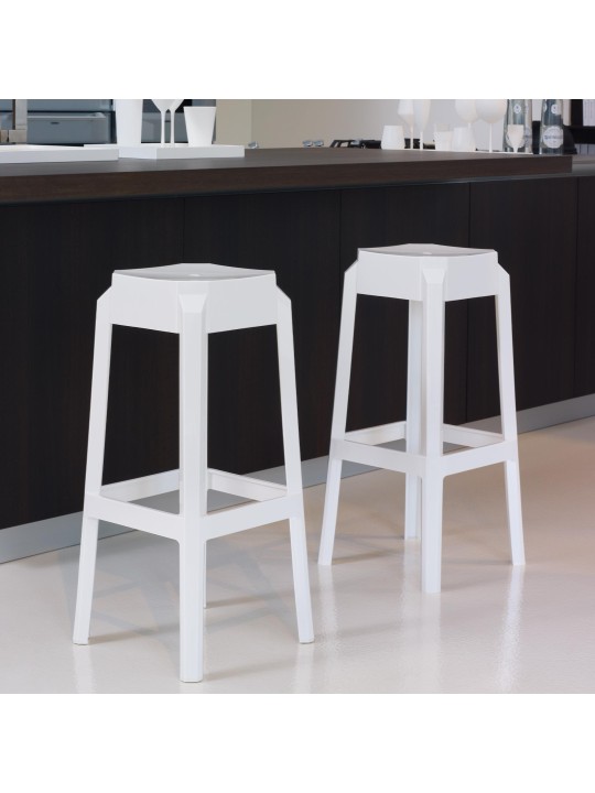 Barstol Fox, hvid blank