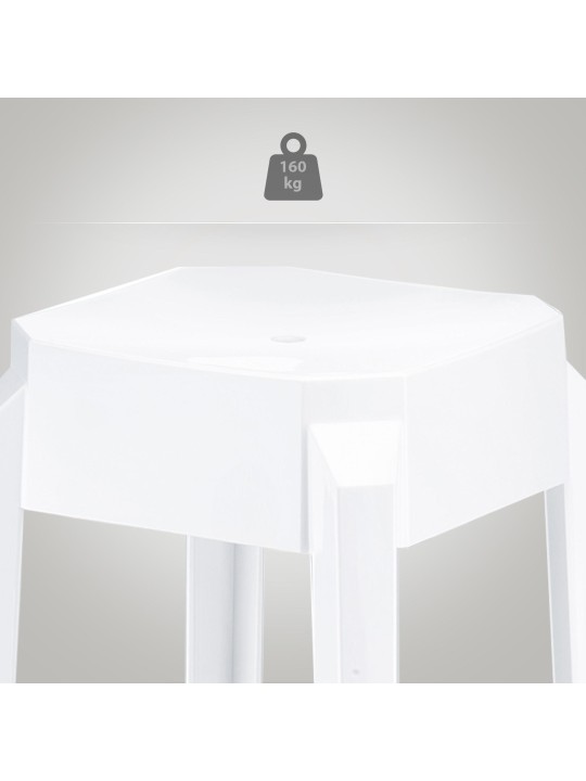 Barstol Fox, hvid blank