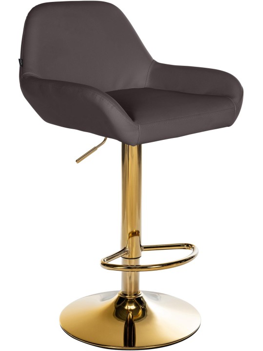 Barstol Braga Gold imiteret læder, brun