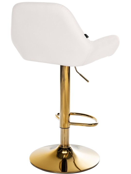 Barstol Braga Gold imiteret læder, hvid