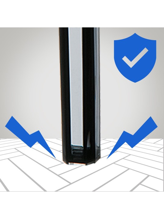 Sæt med 2 barstole Fox, gennemsigtig, sort