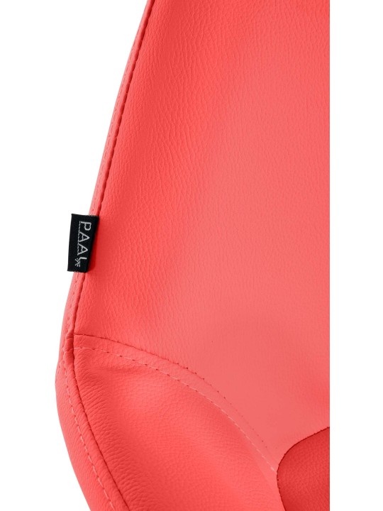 Sæt med 2 barstole Braga guld imiteret læder, rød