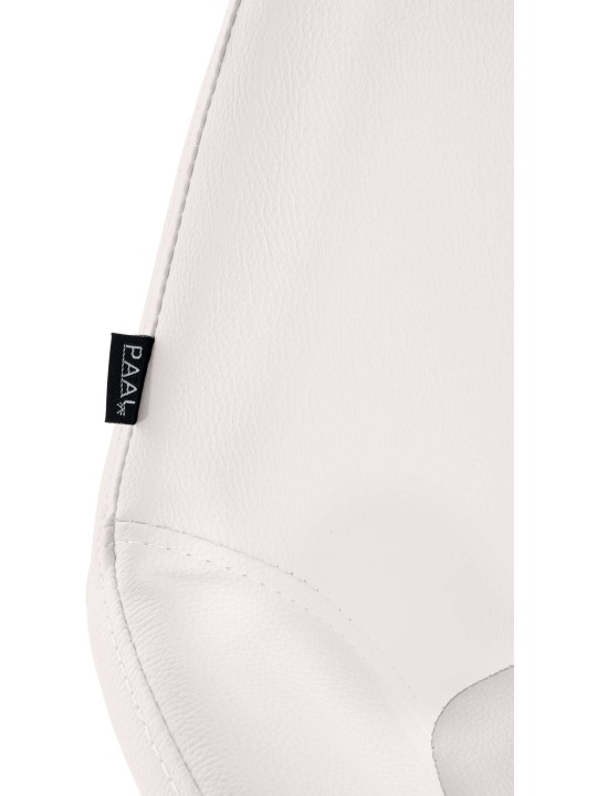 Sæt med 2 barstole Braga guld imiteret læder, hvid