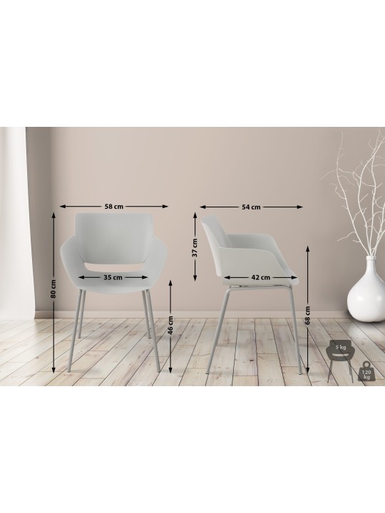 Stol Alpena, lysegrå Stol Alpena, lysegrå