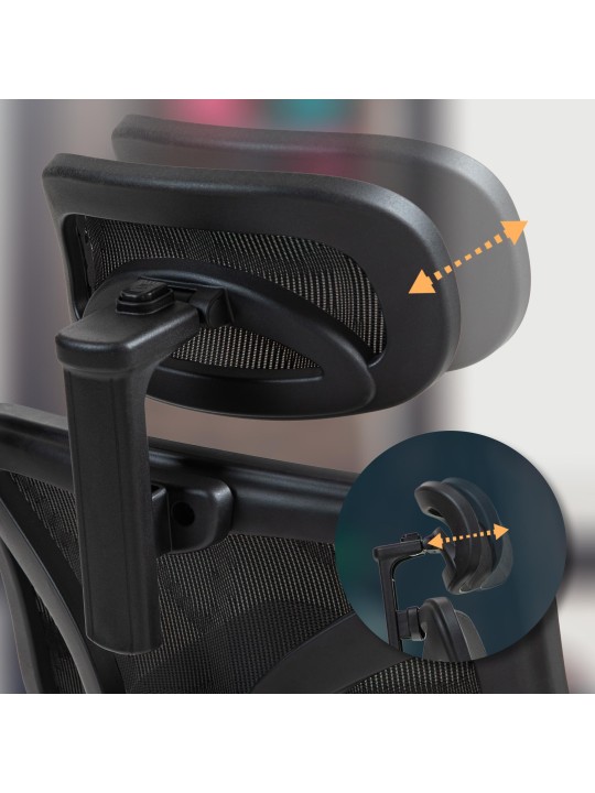 Kontorstol Deshler, sort Kontorstol Deshler, sort