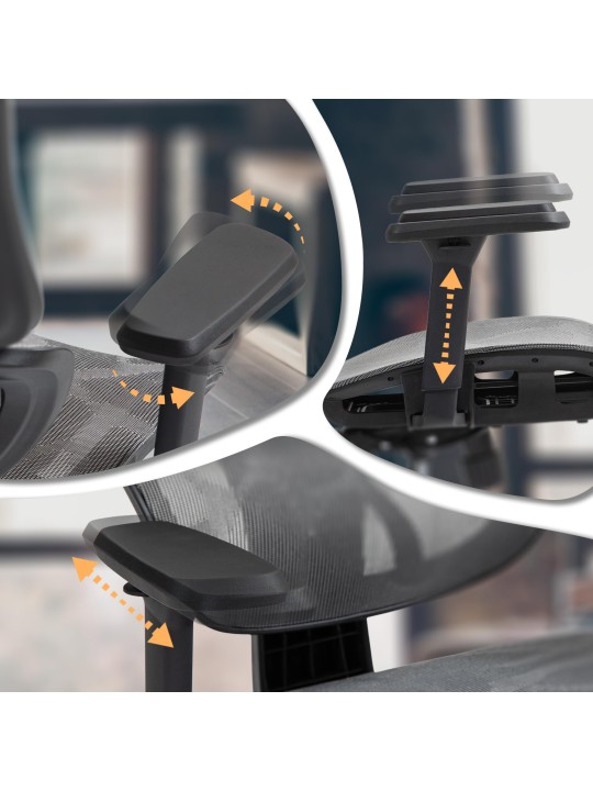 Kontorstol Deshler, grå Kontorstol Deshler, grå