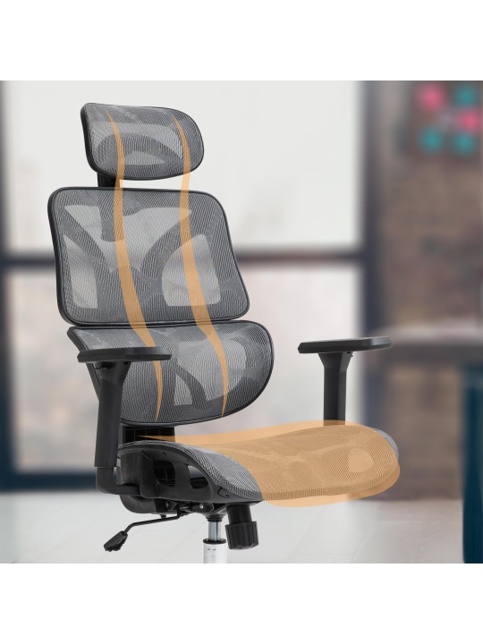 Kontorstol Deshler, grå Kontorstol Deshler, grå