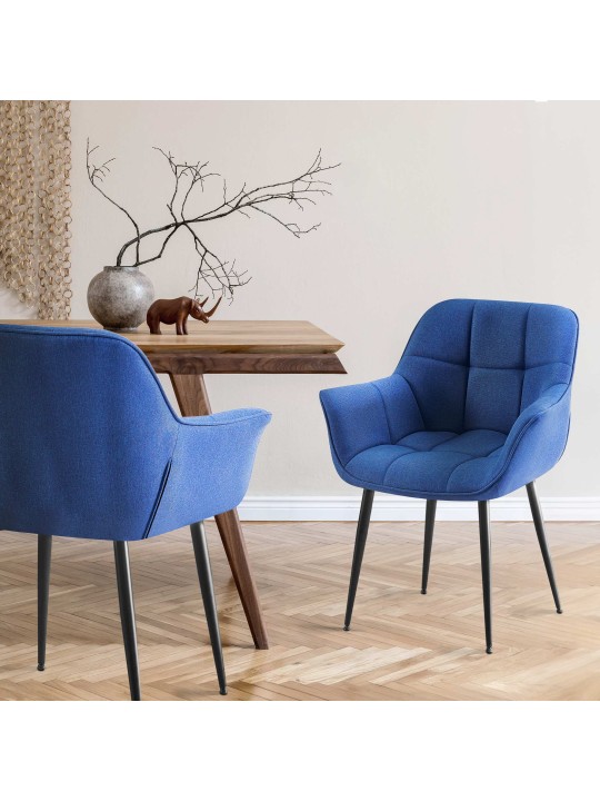 Spisestuestol Roseville stof, blå Spisestuestol Roseville stof, blå