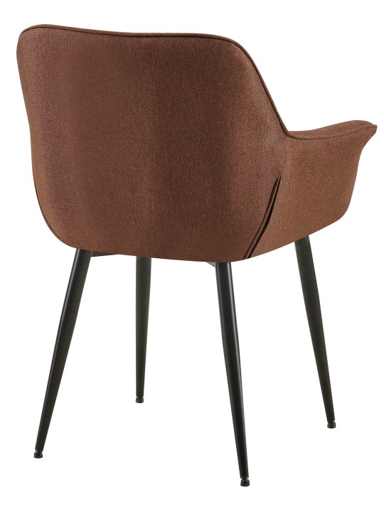 Spisestuestol Roseville stof, brun