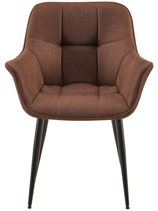 Spisestuestol Roseville stof, brun