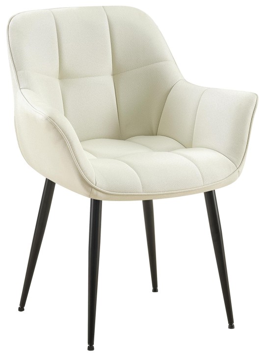 Spisestuestol Roseville stof, creme