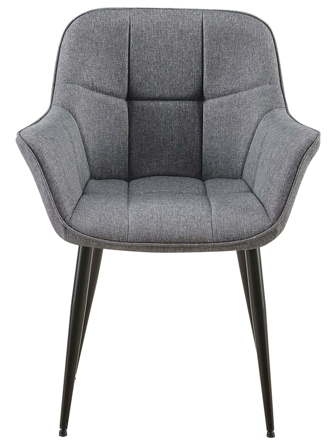 Spisestuestol Roseville stof, mørkegrå