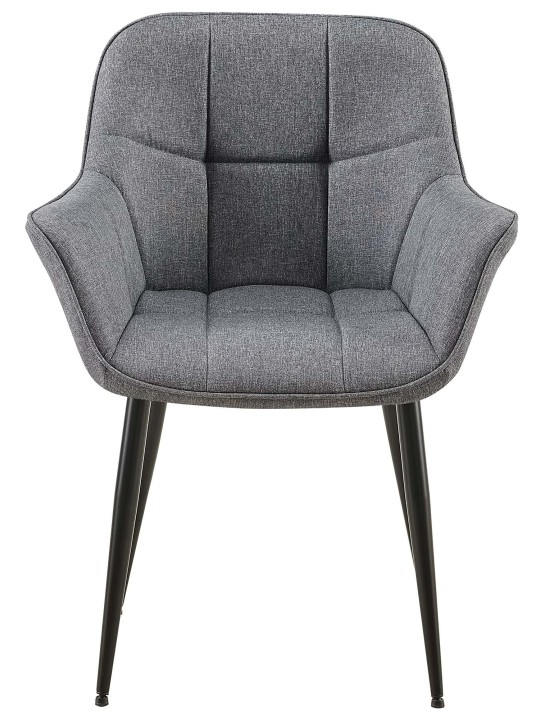 Spisestuestol Roseville stof, mørkegrå