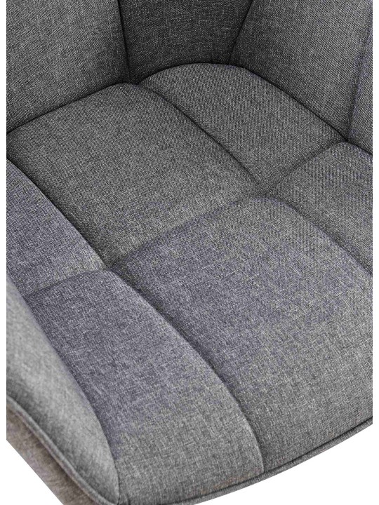 Spisestuestol Roseville stof, mørkegrå