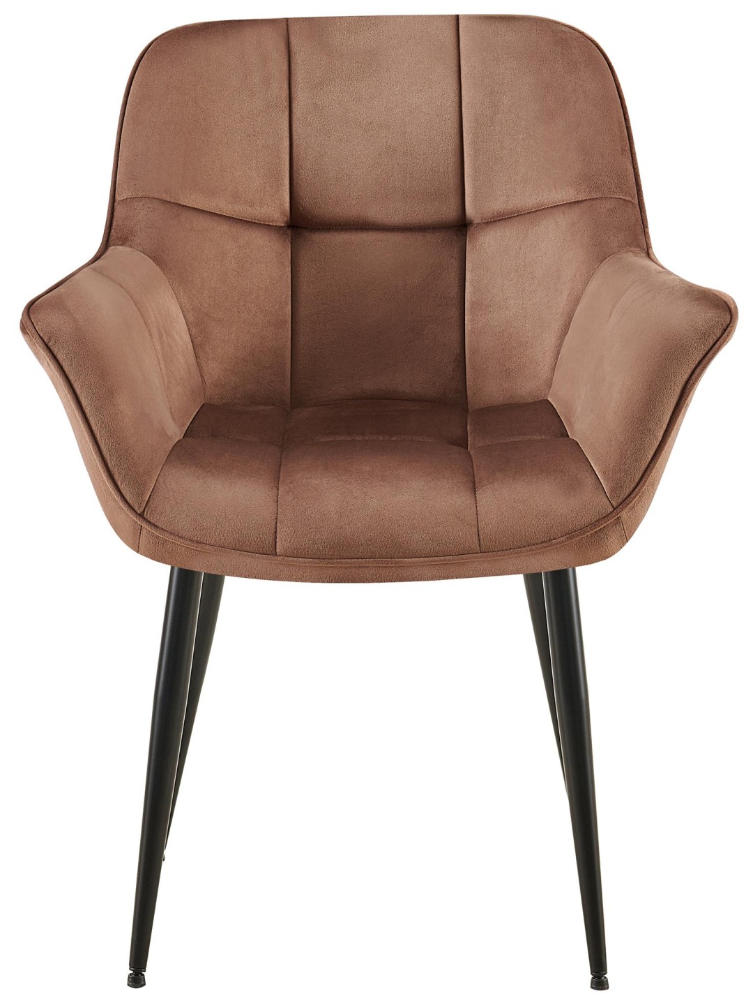 Roseville fløjl spisestuestol, brun