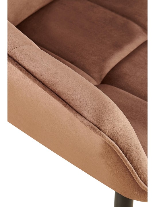 Roseville fløjl spisestuestol, brun Roseville fløjl spisestuestol, brun