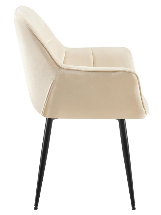 Roseville fløjl spisestuestol, creme Roseville fløjl spisestuestol, creme