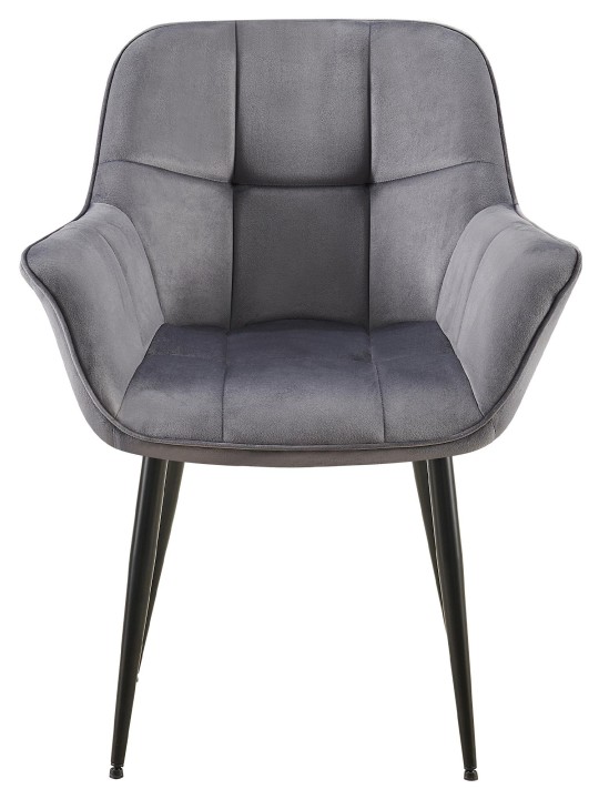 Roseville fløjl spisestuestol, mørkegrå Roseville fløjl spisestuestol, mørkegrå
