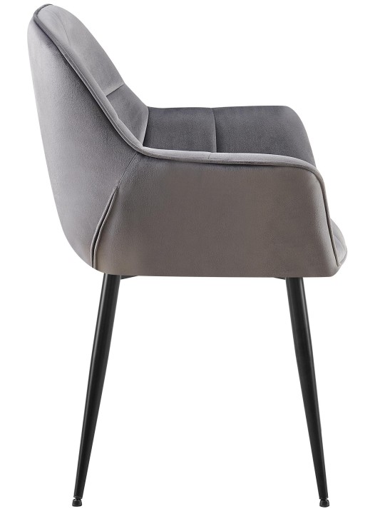 Roseville fløjl spisestuestol, mørkegrå Roseville fløjl spisestuestol, mørkegrå