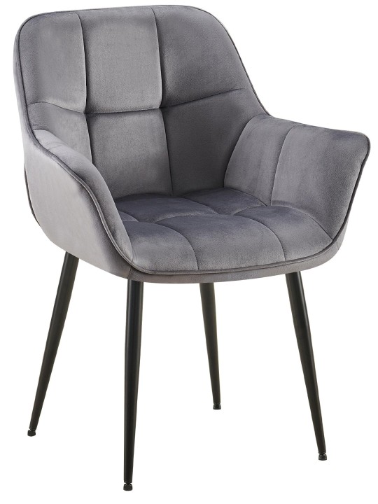 Roseville fløjl spisestuestol, mørkegrå Roseville fløjl spisestuestol, mørkegrå