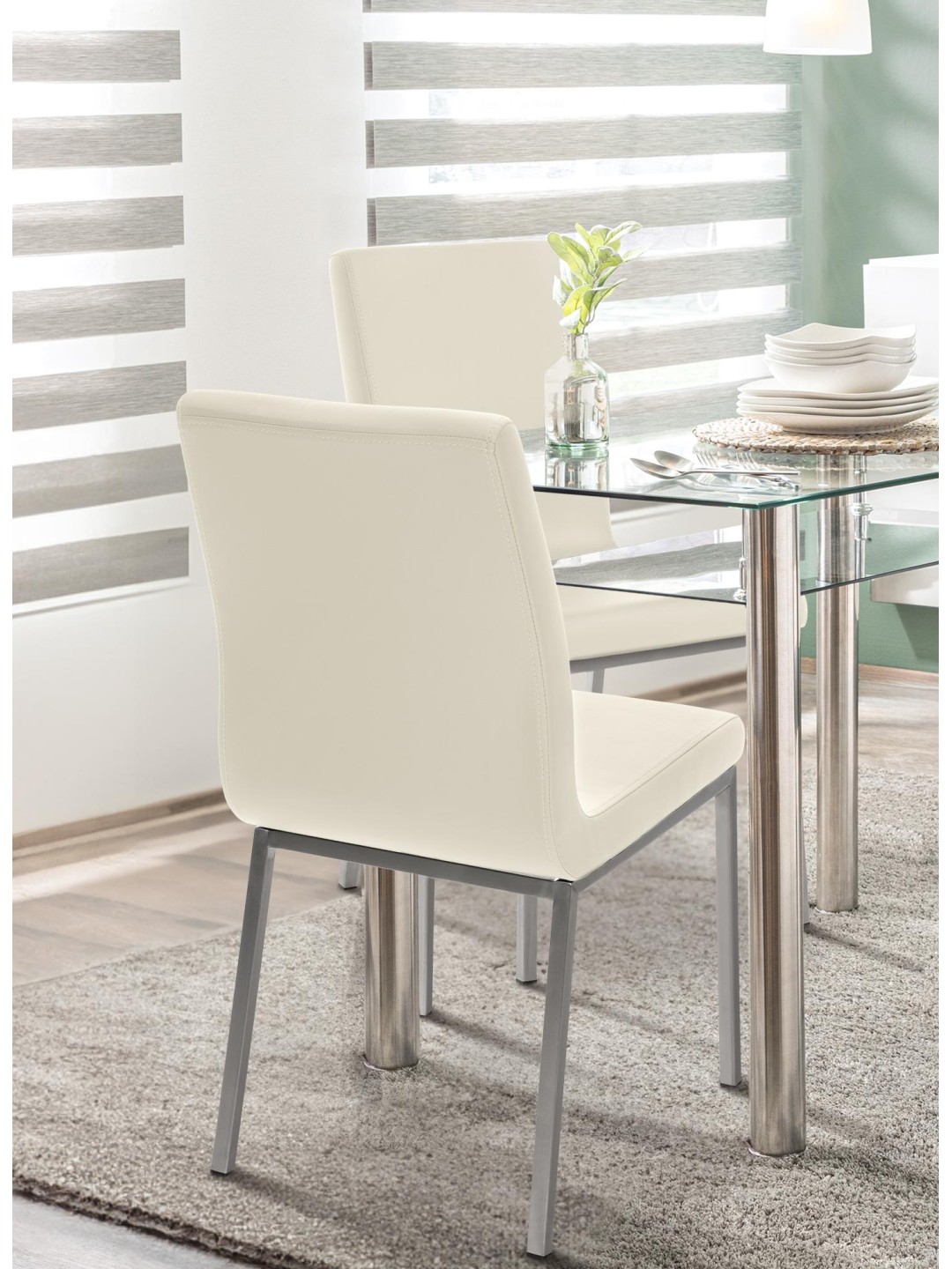 Colmar spisestuestol, creme