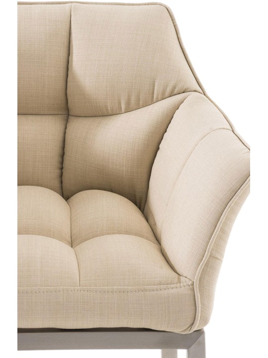 Barstol Damaso E stof med 4 fods stel, creme Barstol Damaso E stof med 4 fods stel, creme