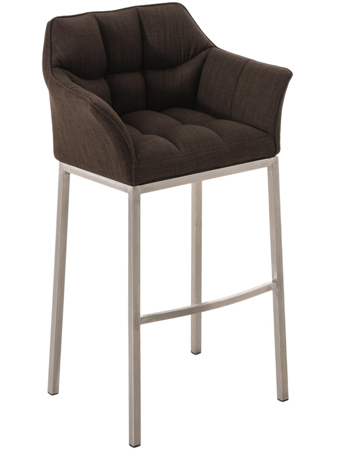 Barstol Damaso E stof med 4 fods stel, brun