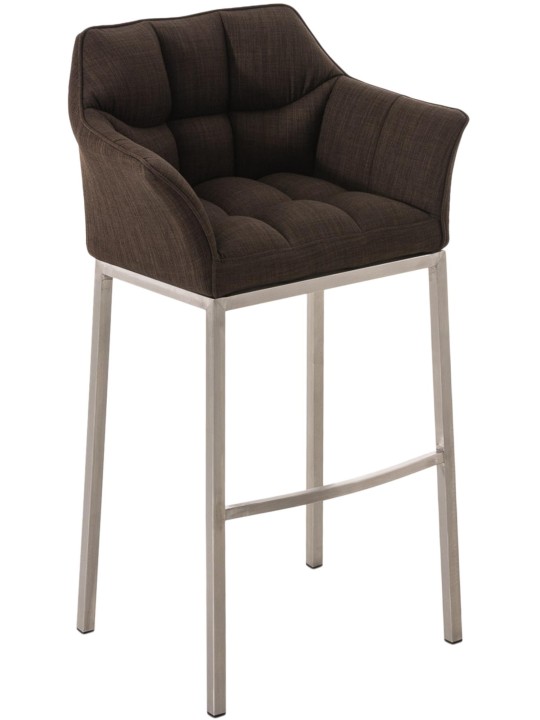 Barstol Damaso E stof med 4 fods stel, brun Barstol Damaso E stof med 4 fods stel, brun