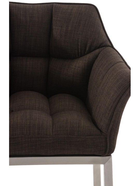 Barstol Damaso E stof med 4 fods stel, brun Barstol Damaso E stof med 4 fods stel, brun