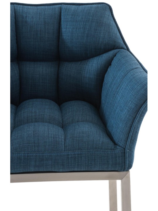 Barstol Damaso E stof med 4 fods stel, blå Barstol Damaso E stof med 4 fods stel, blå
